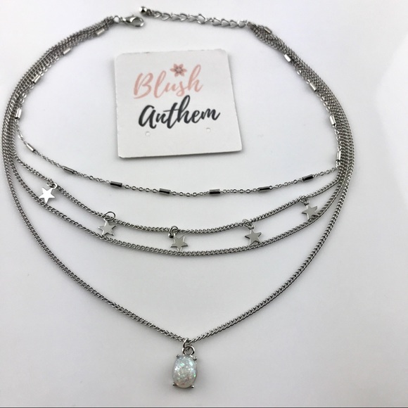 3 for $25⚡️sequin stars faux opal layered choker - Picture 3 of 5